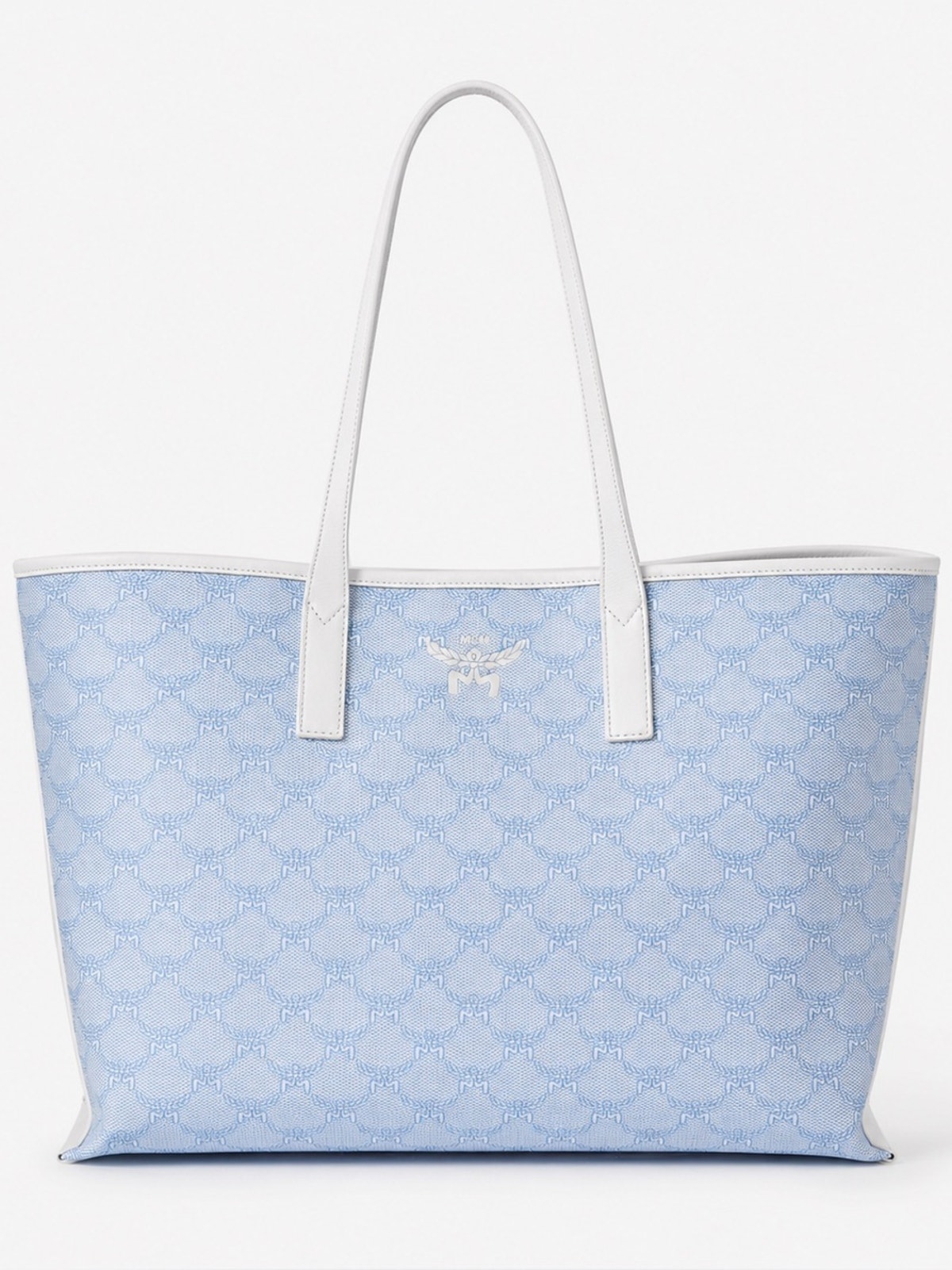 Mcm Reversible Monogram Tote Baby Blue